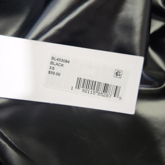 Steve Madden Revolve Skinny Dip Black Faux Leather Pants XS Stretch Academia - Picture 8 of 12